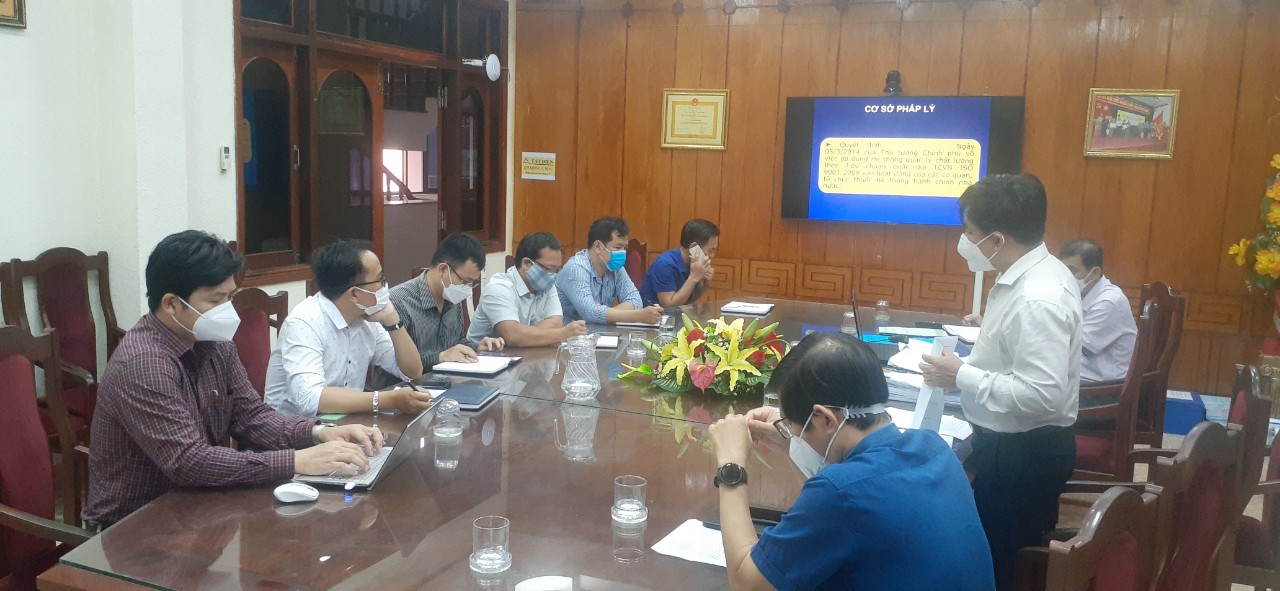 Hội nghị tuyên truyền, phổ biến và triển khai Kế hoạch công tác rà soát, cải tiến các quy trình thuộc hệ thống quản lý chất lượng ISO 9001-2015 - Năm 2022 của Sở Xây dựng