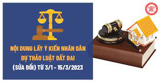 Tổ chức lấy ý kiến nhân dân đối với dự thảo Luật Đất đai (sửa đổi)