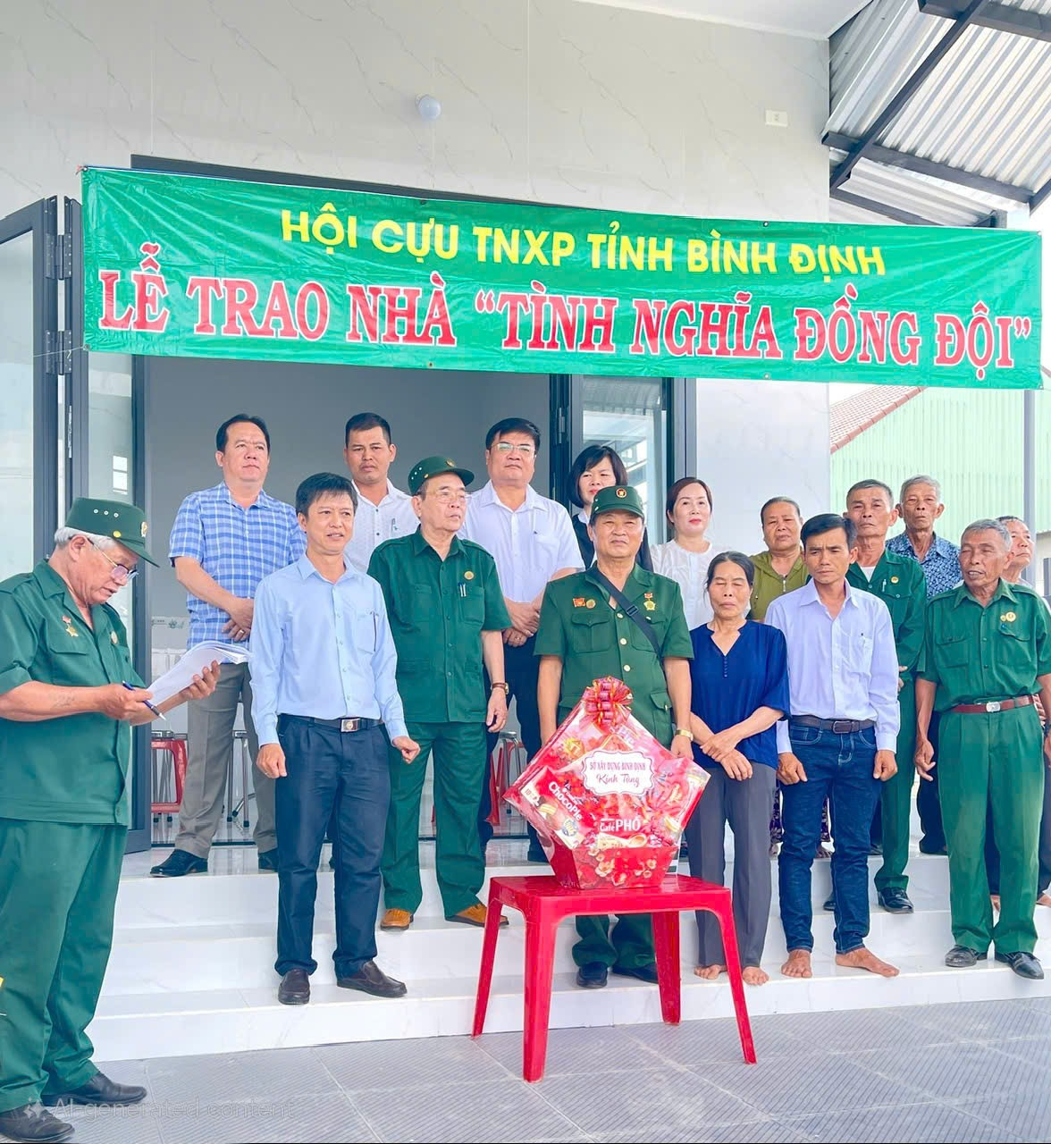 Đ/c Lê Anh Tuấn, CT Công đoàn Sở, bàn giao nhà tình nghĩa cho hộ bà Nguyễn Thị Sáu, TX An Nhơn